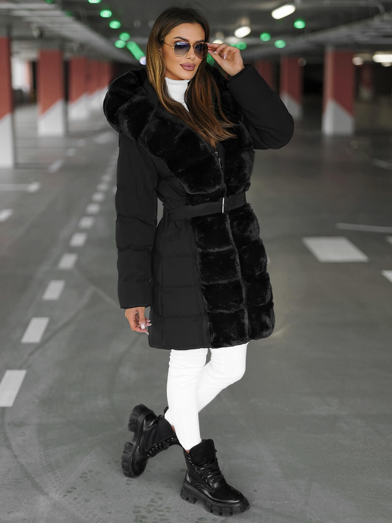 Geacă de femei neagra OZONEE JS/5M3158/392Z