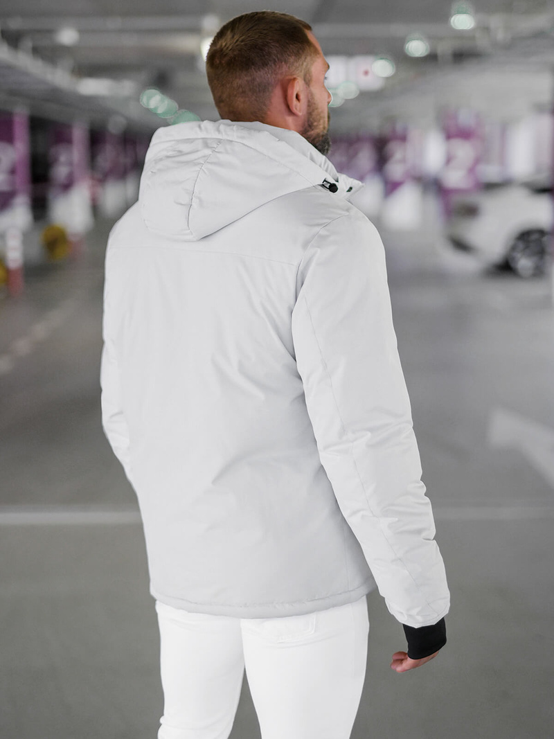 Geacă bărbați gri deschis OZONEE JS/91M9906/280