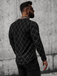 Hanorac bărbați neagră OZONEE O/5919BZ