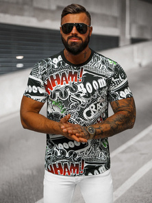 Tricou bărbați negru OZONEE O/T137/3