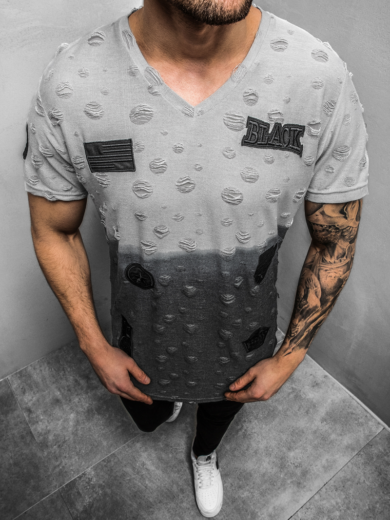 Tricou bărbați gri MJ/318YZ