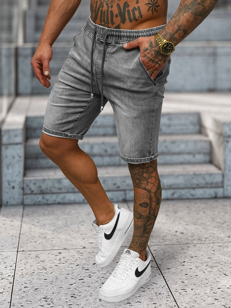 Pantaloni scurti bărbați gri OZONEE NB/MP0314GC