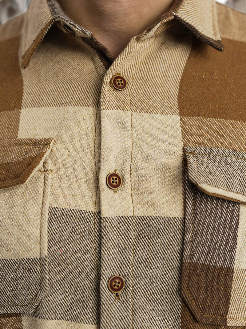 Cămașă bărbați camel OZONEE NB/MC728K