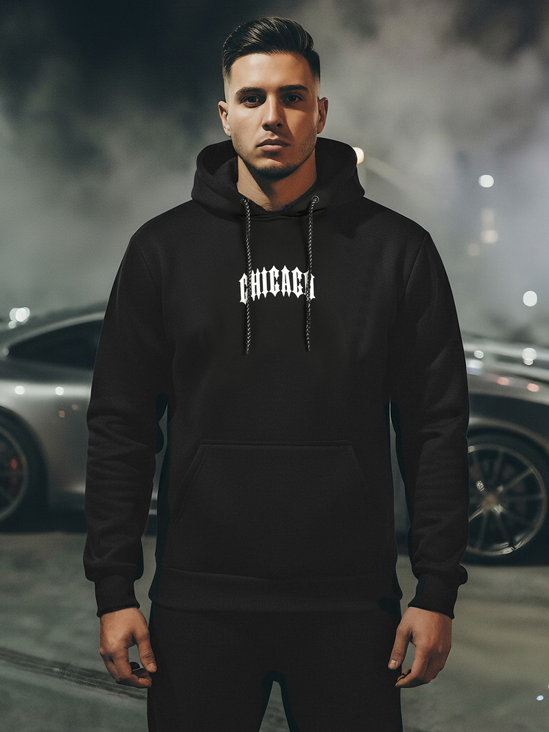 Hanorac bărbați negru OZONEE JS/21B1903/3