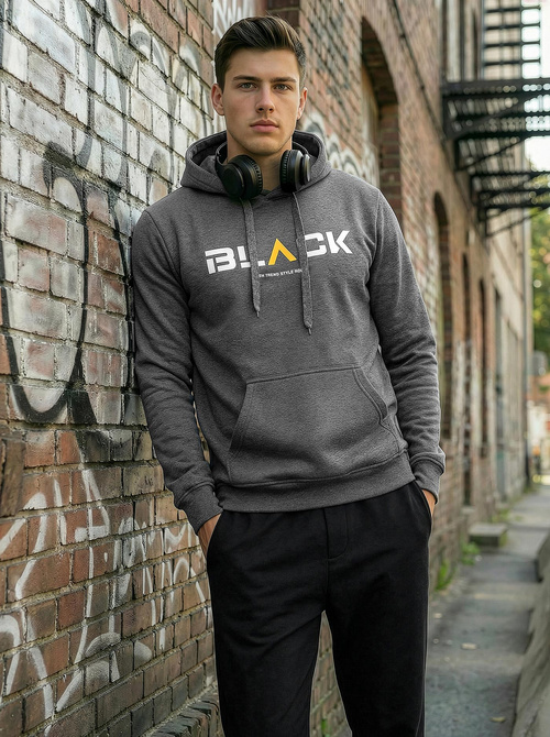 Hanorac bărbați antracit OZONEE JS/8B1756/5Z