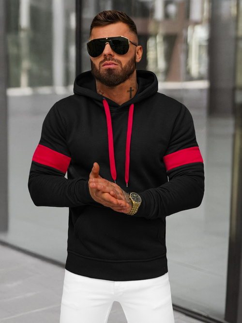 Hanorac bărbați negru OZONEE JS/8B1321/3