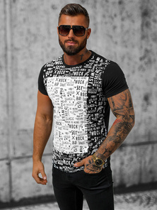 Tricou bărbați negru OZONEE O/T122/3Z