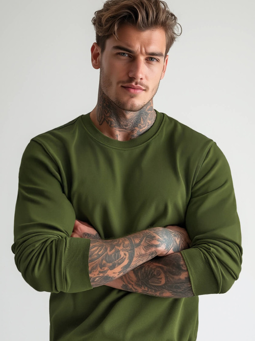 Hanorac bărbați kaki OZONEE JS/2001-10Z