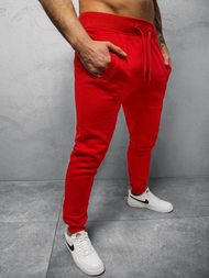 Pantaloni de trening bărbaţi rosii OZONEE JS/XW01Z 