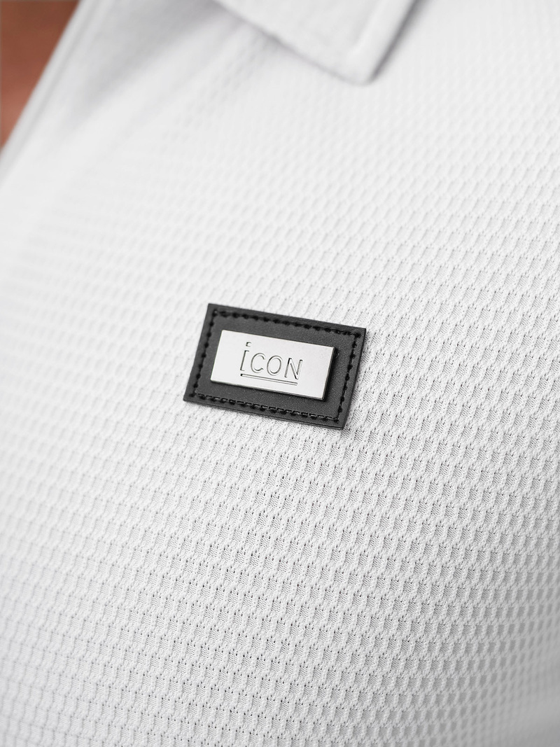 Tricou polo bărbați alb OZONEE O/YN2/593