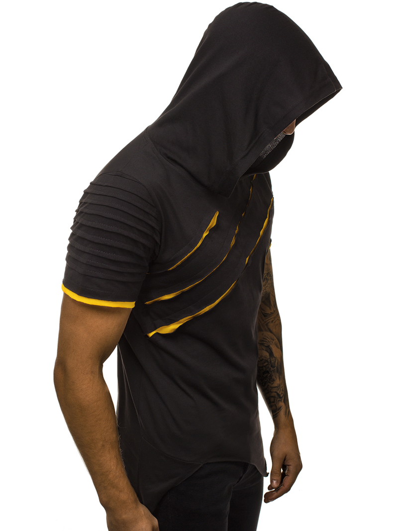 Tricou bărbați negru-galben OZONEE O/1187XZ
