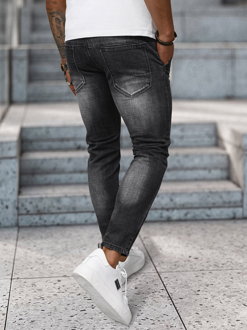 Blugi bărbaţi negri OZONEE NB/MP0091N