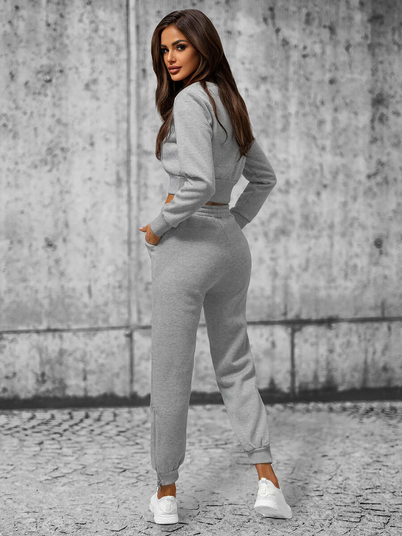 Trening dama doua piese gri OZONEE JS/8C78/2Z
