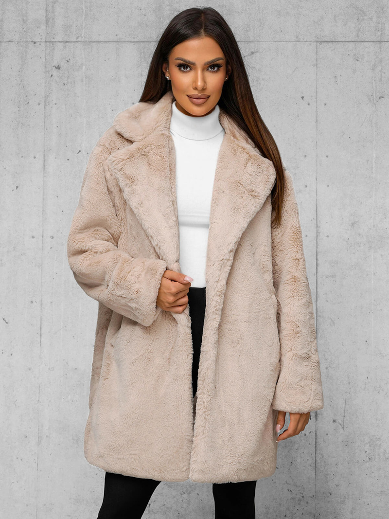 Geacă de femei bej OZONEE JS/11Z8168Z