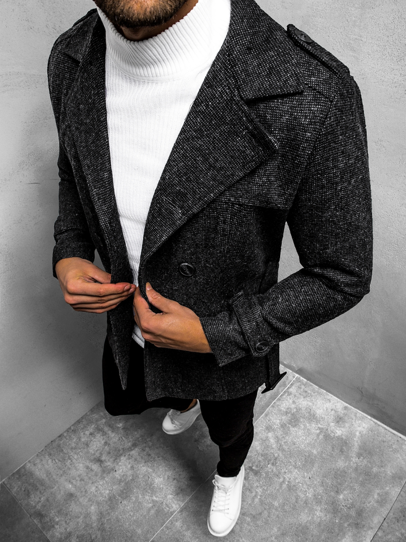 Palton bărbați grafit întunecat OZONEE O/5627