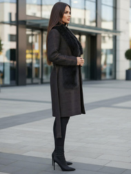 Palton de dama negru OZONEE JS/53M5200/1Z