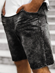 Pantaloni scurti blugi bărbați negri OZONEE JS/KK1070/2