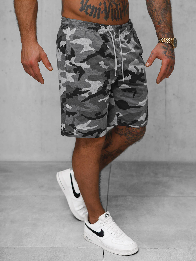 Pantaloni scurți sport bărbați gri OZONEE JS/8K283/2