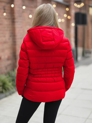 Geacă de iarnă femei roșie OZONEE JS/M769/270Z