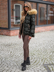 Geacă de iarnă damă neagră OZONEE JS/5M3337/392