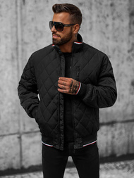 Jachetă de primăvară bărbați neagră OZONEE JS/5M3109/392