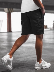 Pantaloni scurți sport bărbați negri OZONEE O/WW20016/1