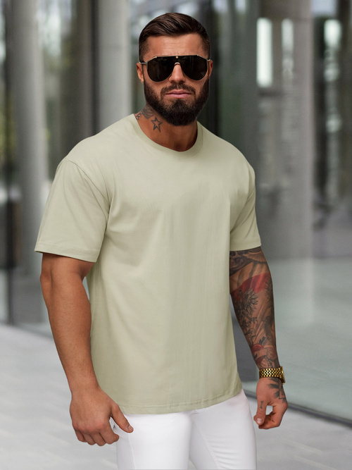 Tricou bărbați bej OZONEE JS/67T1298/2