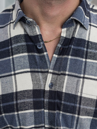 Cămașă bărbați albastru marin OZONEE V/V175