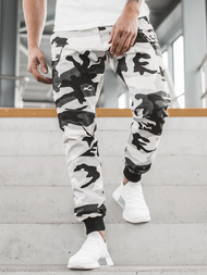 Pantaloni chino jogger pentru bărbați negri-albi OZONEE O/11103