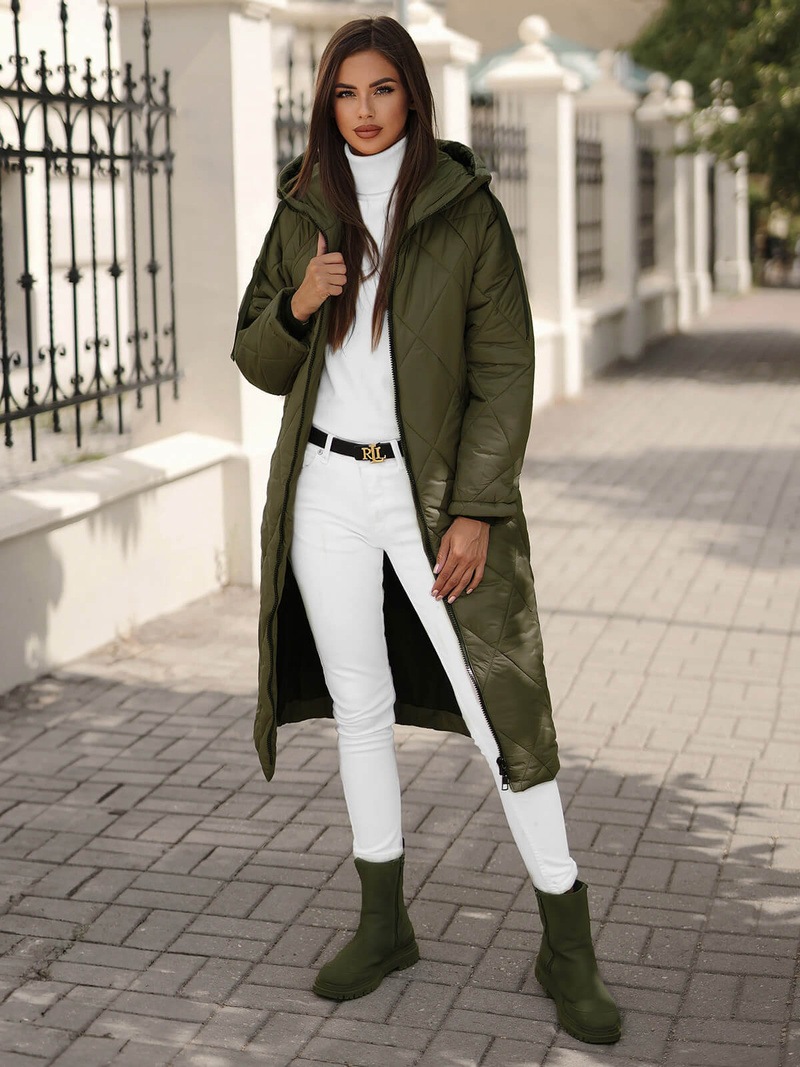 Geacă damă verde închis OZONEE JS/5M3171/136Z