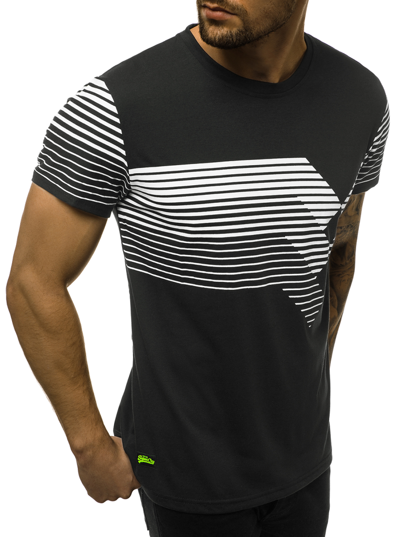 Tricou bărbați negru OZONEE JS/KS2058