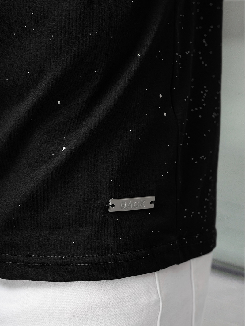 Tricou bărbați negru OZONEE O/QQ1390