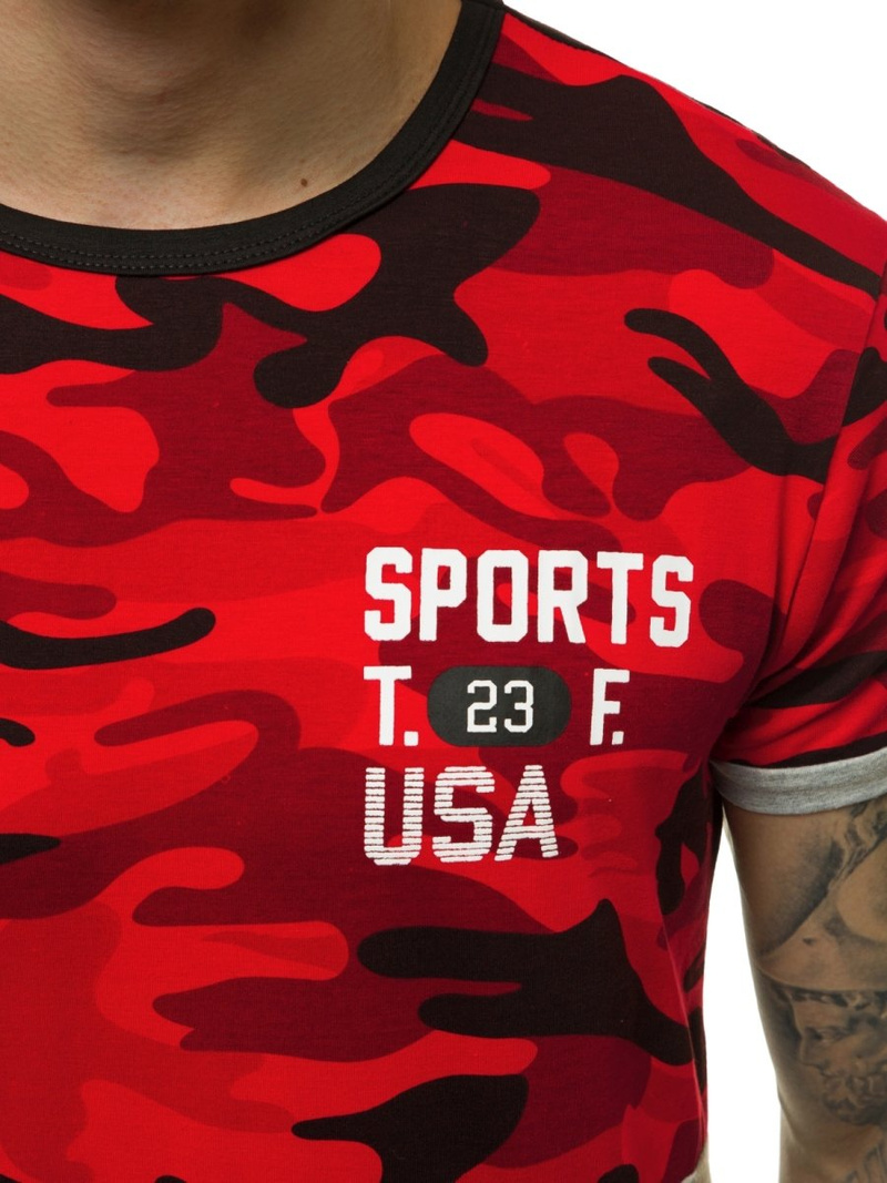 Tricou bărbați roșie OZONEE JS/SS10982