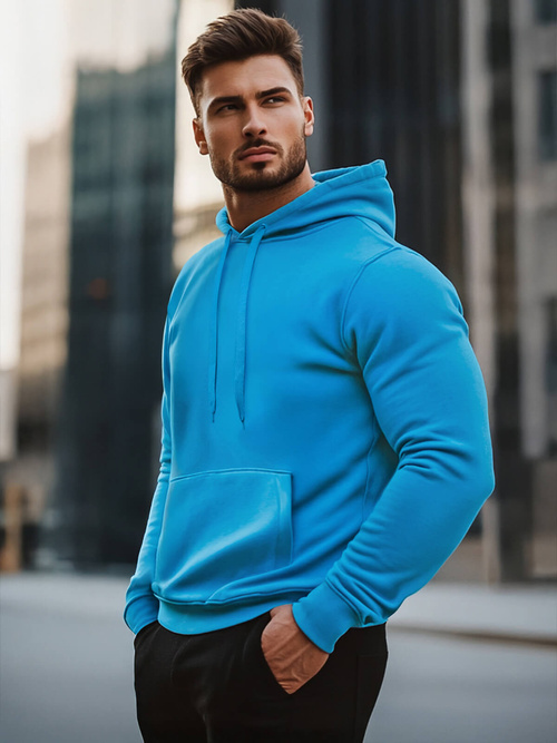 Hanorac bărbați albastru aprins OZONEE JS/2009Z