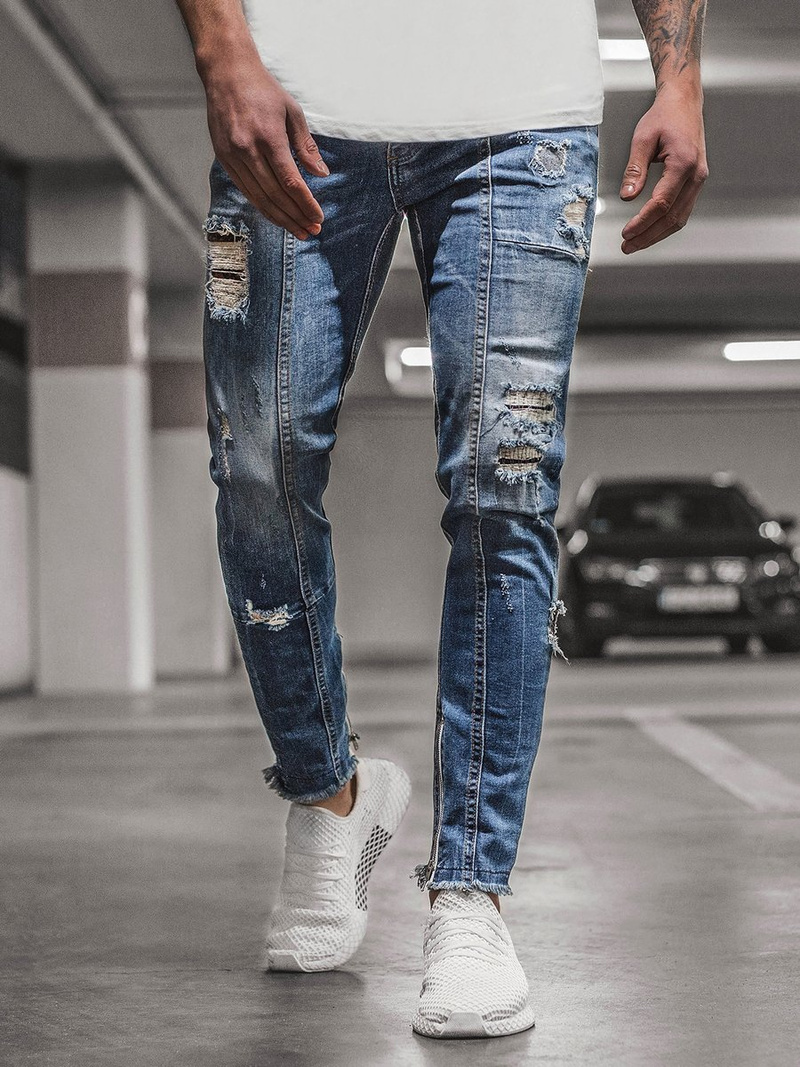 Blugi bărbaţi albaștri OZONEE G/1085