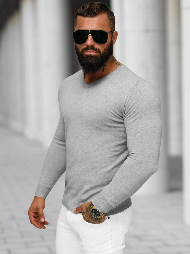 Pulover bărbați gri OZONEE NB/MMB601/2Z