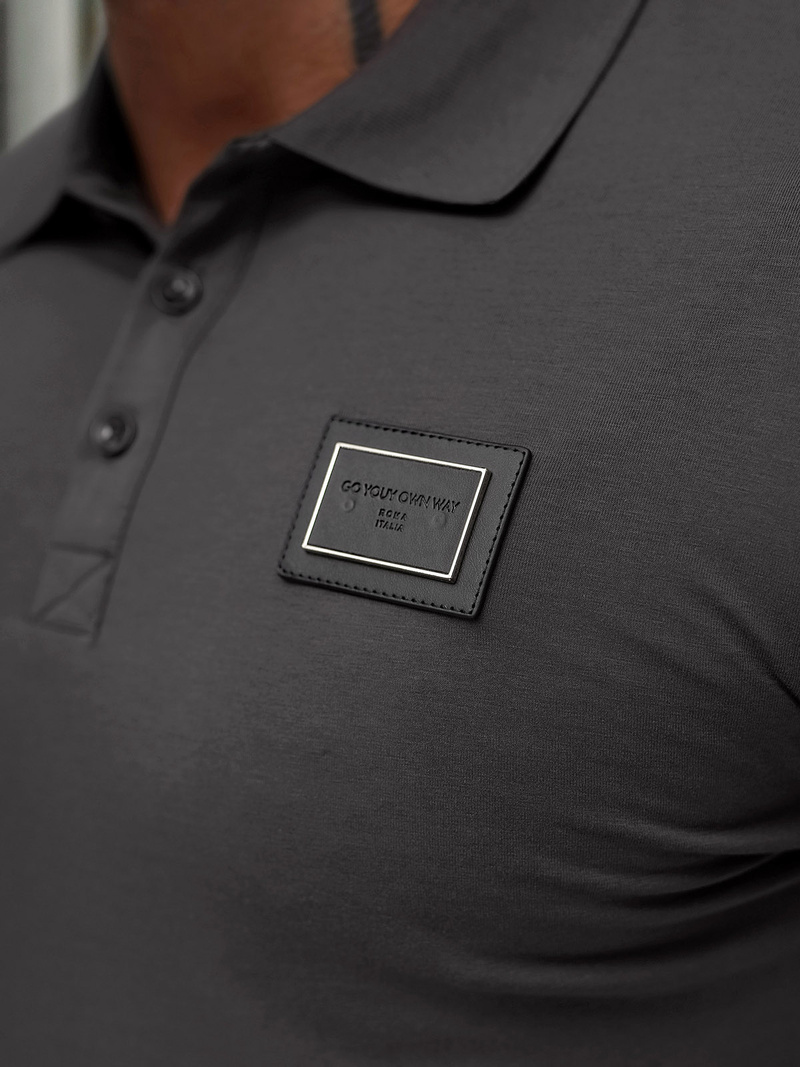 Tricou polo bărbați antracit OZONEE NB/MT3124