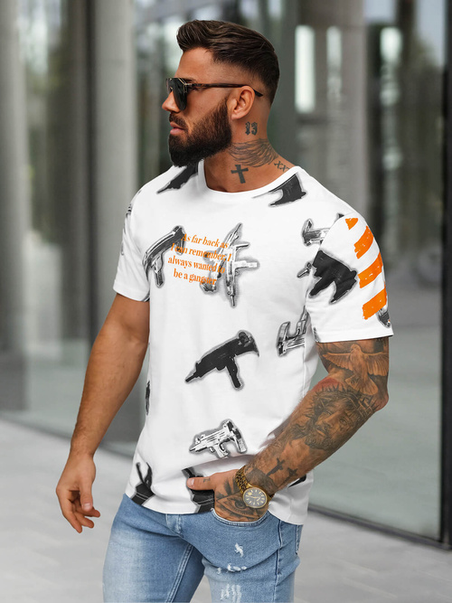 Tricou bărbați alb OZONEE O/MPO3471
