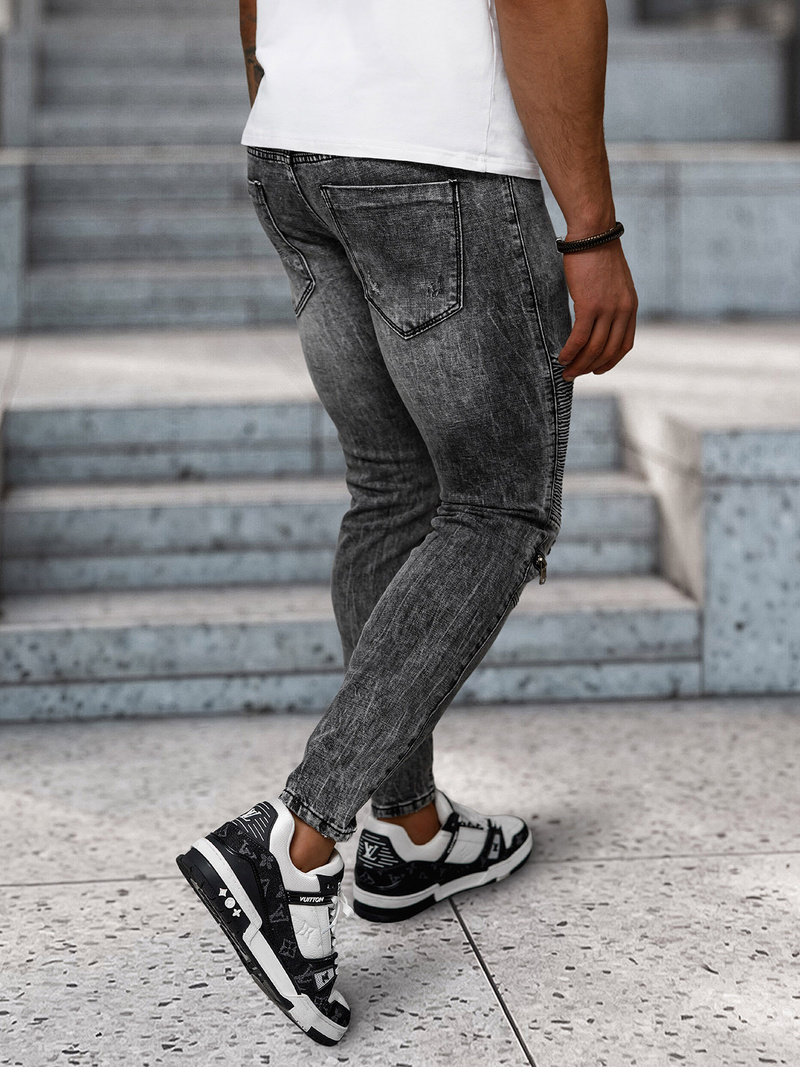 Blugi bărbaţi negri OZONEE NB/MP0069N