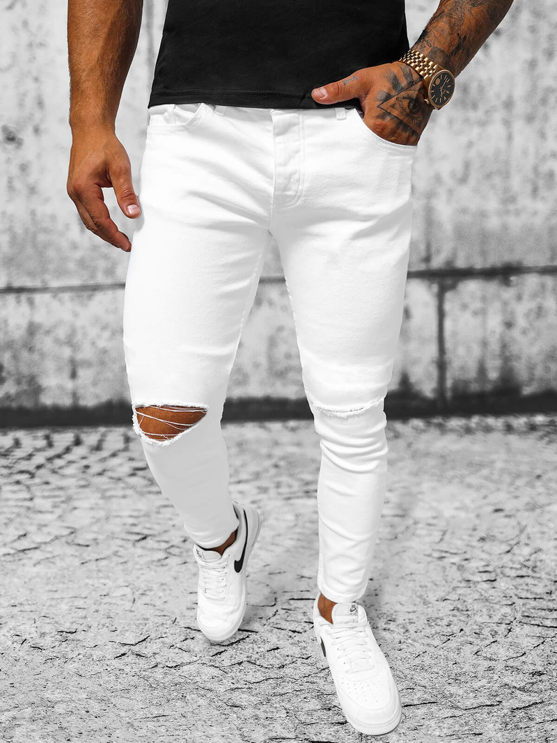 Blugi Bărbaţi Albi OZONEE E/5391/01