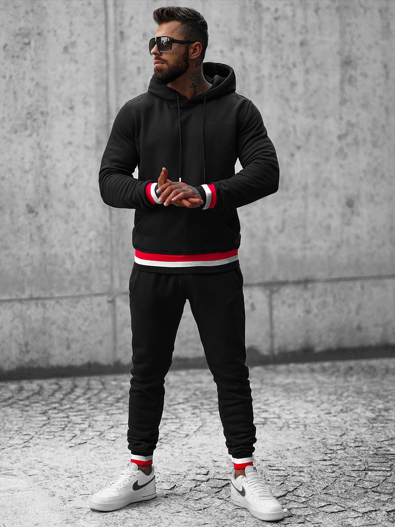 Compleu sport bărbaţi negru OZONEE JS/8C60/3