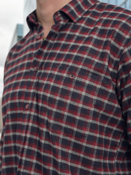 Cămașă bărbați bordo OZONEE V/V176
