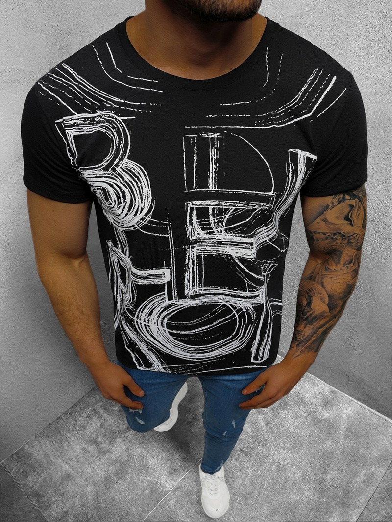 Tricou bărbați negru OZONEE O/1299