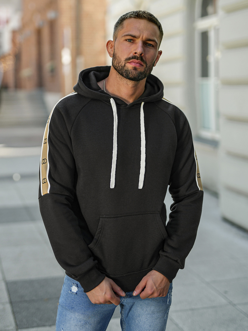 Hanorac bărbați negru OZONEE JS/8B1730/3