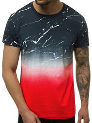 Tricou bărbați roșu albastru bleumarin OZONEE JS/SS11119