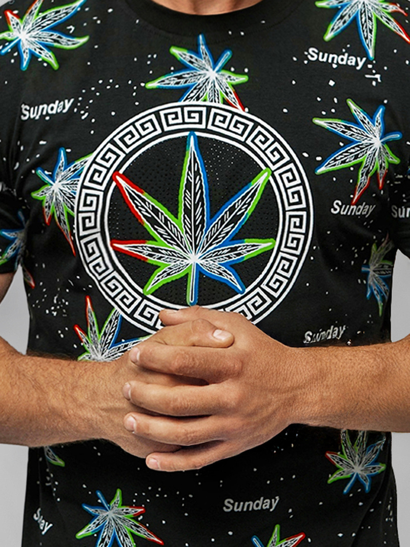 Tricou bărbați negru OZONEE O/T136/3Z