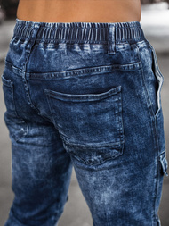 Pantaloni jogger bărbați albaștri OZONEE DR/TF070