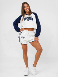 Trening dama doua piese alb-bleumarin OZONEE JS/M58631AB