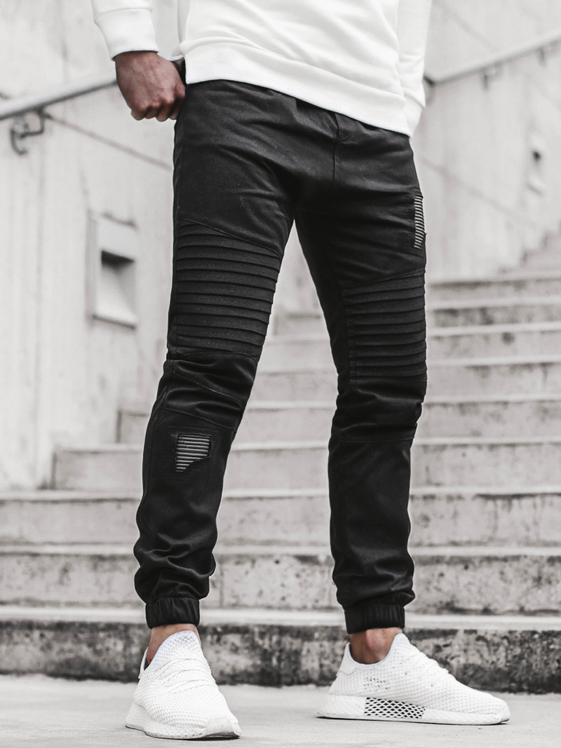 Pantaloni jogger bărbați negri OZONEE A/829