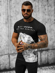 Tricou bărbați negru OZONEE O/T127/3Z